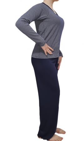 Pijama bumbac bleumarin [2]