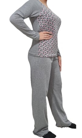 Pijama dama bumbac gri [2]