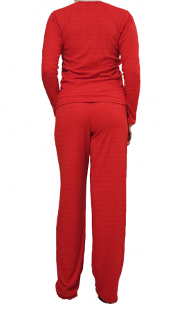 Pijama dama bumbac reiat rosu [1]