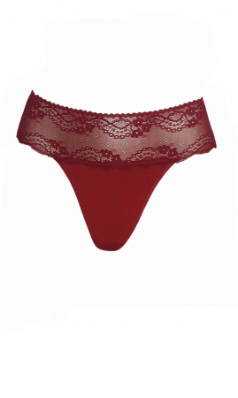 Chilot tanga bordo bumbac [2]