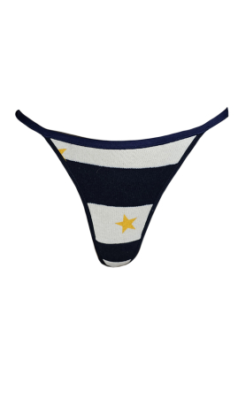 Tanga bleumarin/crem [2]
