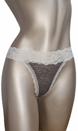 Toate Produsele - Tanga gri dantela