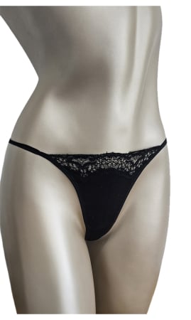 LENJERIE INTIMA - Tanga negru/argintiu