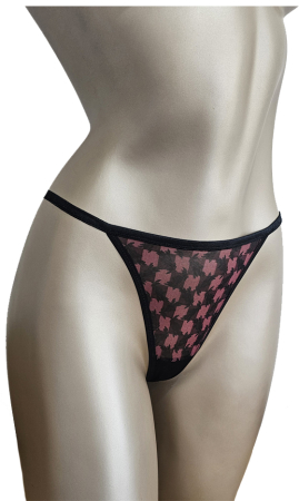 Toate Produsele - Tanga negru carou bordo