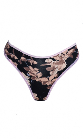 Tanga negru floral [2]