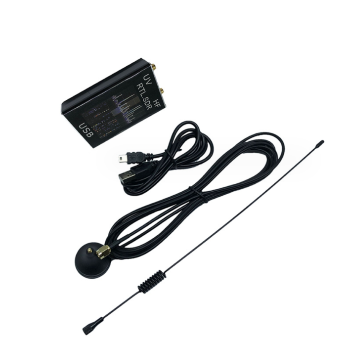 Receiver RTL-SDR USB HF/VHF/UHF 100 kHz–1.7 GHz cu antena si cablu, Software Defined Radio pentru monitorizare spectru [2]