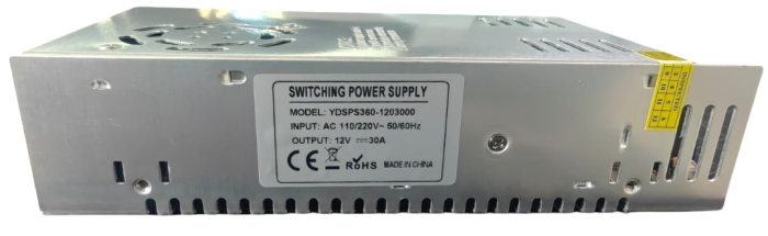 Sursa alimentare YDSPS360-1203000, DC 12V 30A, profesionala, carcasa metalica, cu ventilator, 3 iesiri, IP20 [4]