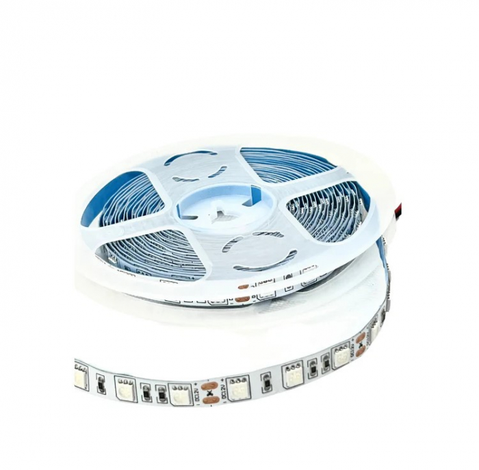 Banda LED 5050 albastra 60LED/m, 12V DC, IP20, 5m [1]