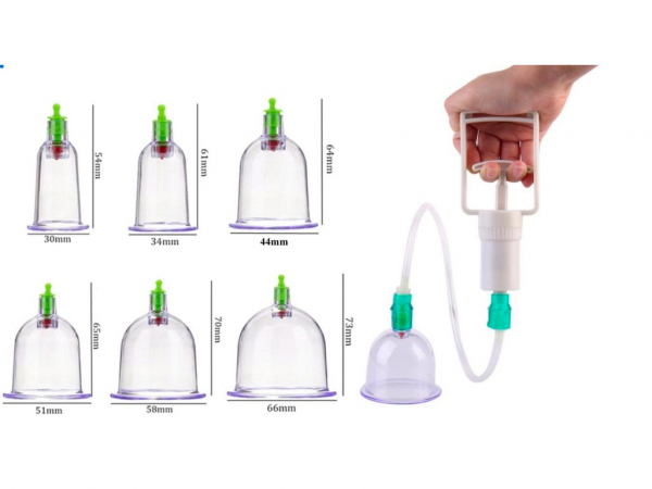 Aparat vacuum pentru terapie cu 24 ventuze medicinale, pompa inclusa [3]