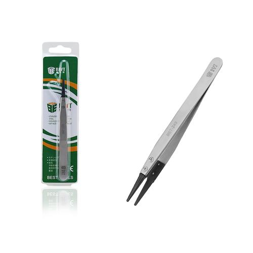 Pensetă din oțel inoxidabil cu vârf din plastic, antimagnetic, antialunecare, BST-249, Best Tools [2]