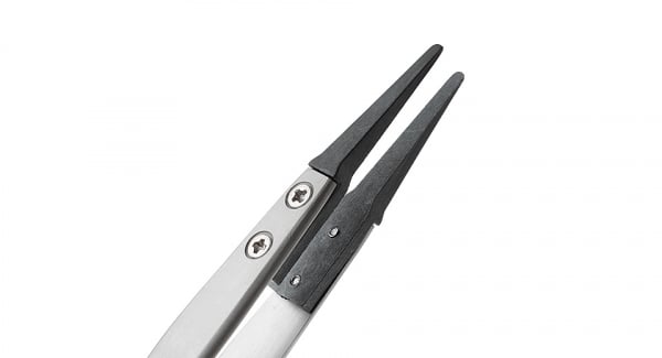 Pensetă din oțel inoxidabil cu vârf din plastic, antimagnetic, antialunecare, BST-249, Best Tools [3]