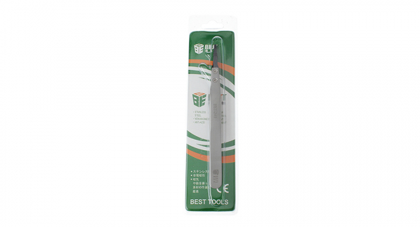 Pensetă din oțel inoxidabil cu vârf din plastic, antimagnetic, antialunecare, BST-249, Best Tools [4]