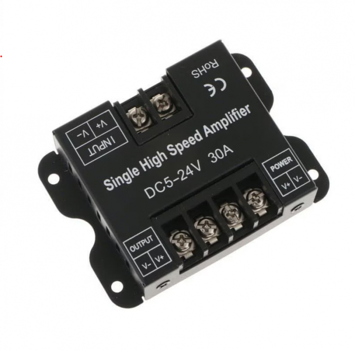 Amplificator pentru banda LED monocrom, A130-30A, 5-24V , 30 A, negru [1]
