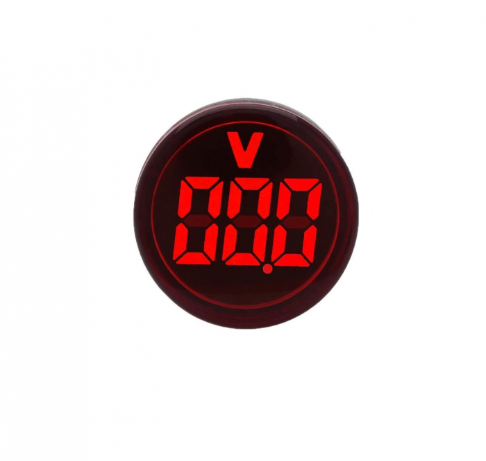 Voltmetru de panou AC 240V rosu AD127-D22-VMC22 [4]