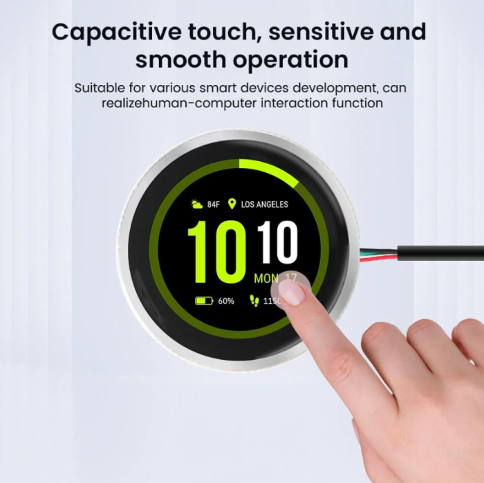 Display rotativ CrowPanel 1.28 inch, ESP32, IPS 240x240, touch si buton rotativ, programabil Arduino IDE si LVGL [5]