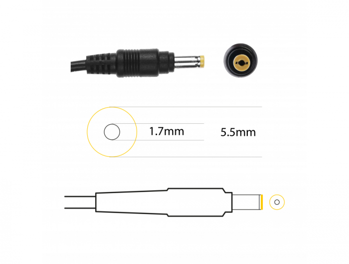 Alimentator laptop RDY cod AD02RDY 19V 4,74A  90W 5,5-1,7 mm, drept  pin: nu. Acer [2]