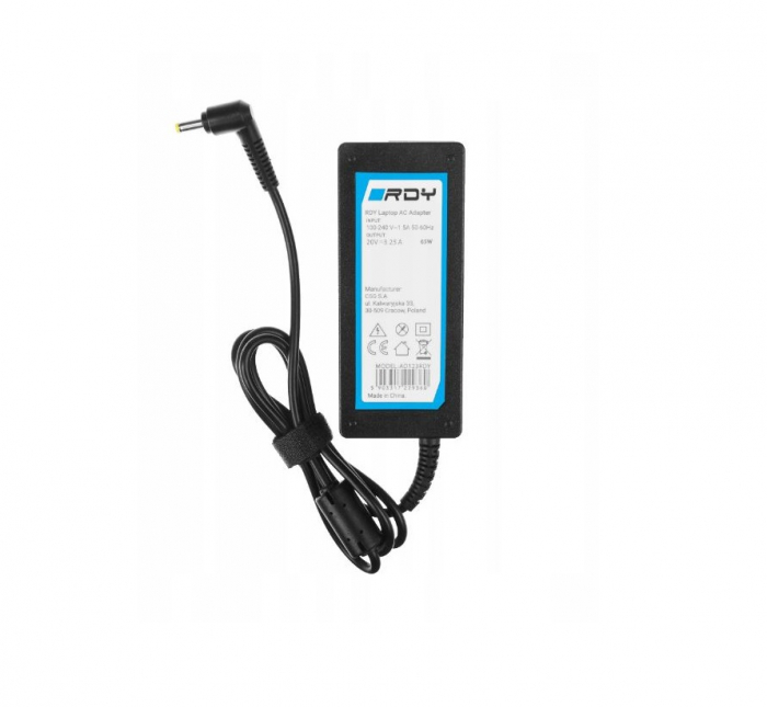 Alimentator laptop RDY cod AD123RDY 20V 3,25A  65W 4-1,7 mm, drept  pin: NU. Lenovo Ide [2]