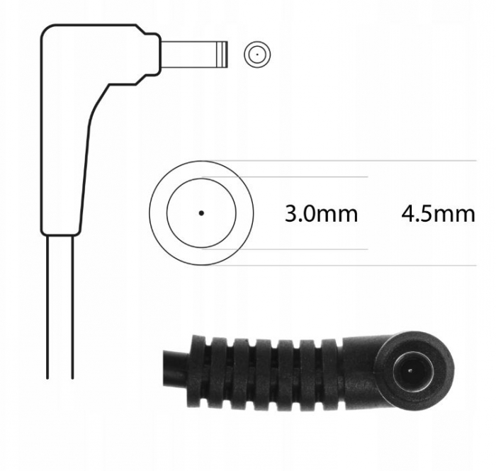 Alimentator laptop RDY cod AD72RDY 19V 3,42A  65W 4,5-3 mm, 90°  pin: DA. Asus [2]