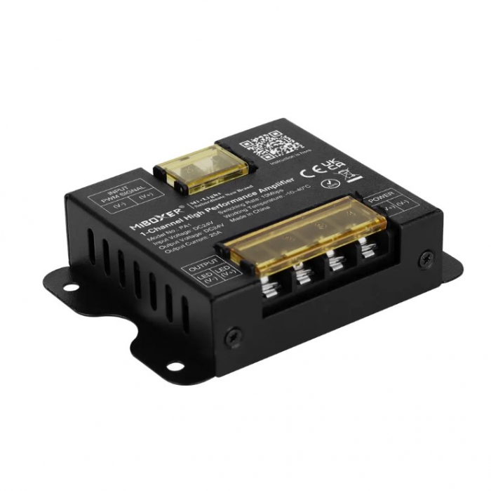 Amplificator LED MiBoxer PA1, 1 canal, DC 24V, max 25A, 10 Mbps, IP20 [2]