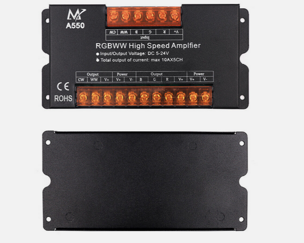 Amplificator pentru benzi LED RGBW, 5x10A, 5V-24V [4]