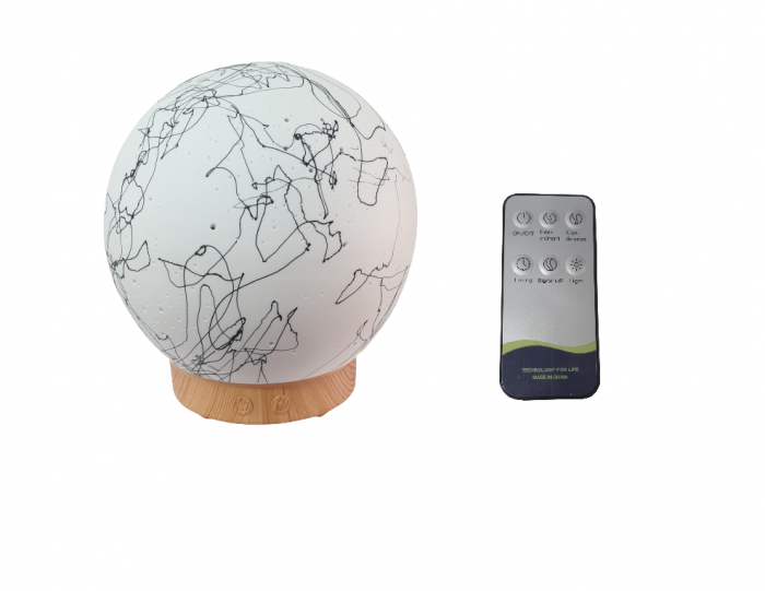 Difuzor umidificator aromaterapie sfera ceramica pictata Li-TC01-Br [2]