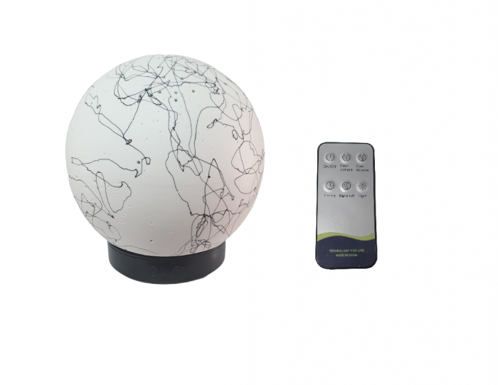 Difuzor umidificator aromaterapie sfera ceramica pictata Li-TC01-Bl [2]