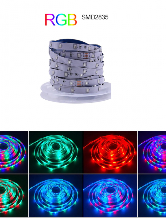 Banda LED 3528 RGB 120led/m 5mm IP20 [2]