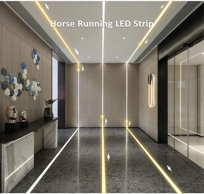 Banda LED COB alb rece cu efect de apa curgatoare , 24V DC, 360leds/m, 5m, IP20 [4]