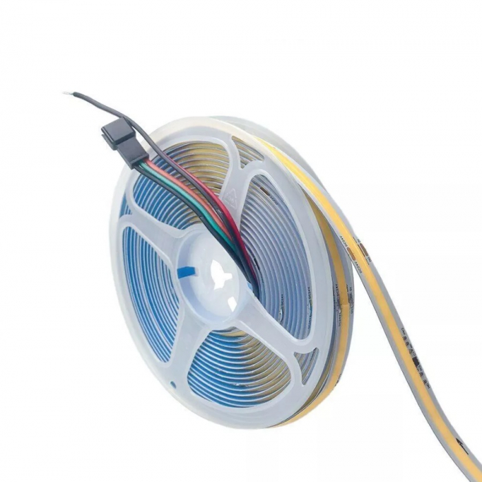 Banda LED COB alb rece cu efect de apa curgatoare , 24V DC, 360leds/m, 5m, IP20 [1]