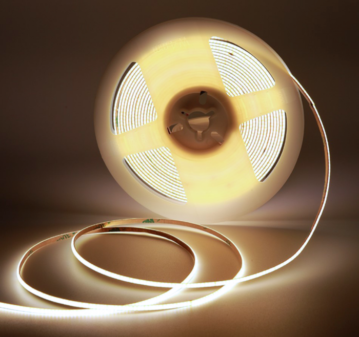 Banda LED COB alb natural, 12V DC, 400 LEDs/m, 5m, latime 3mm, IP20 [2]