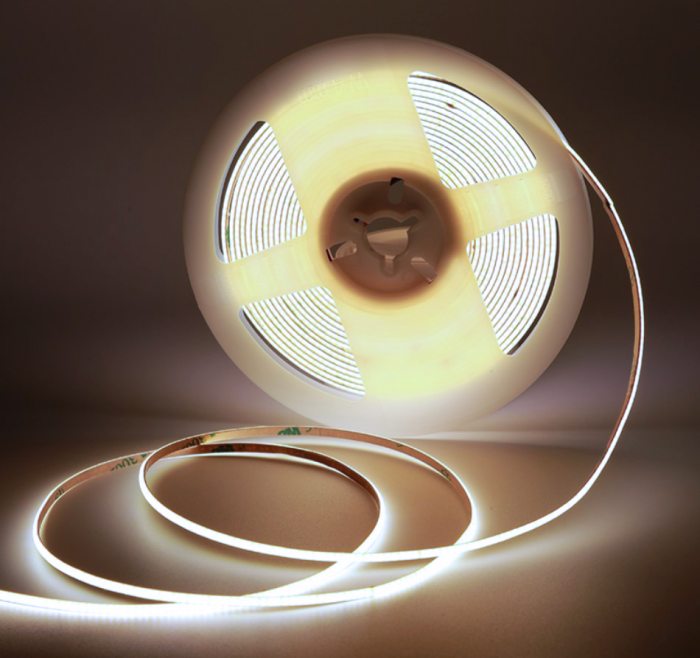 Banda LED COB alb rece, 12V DC, 400 LEDs/m, 5m, latime 3mm, IP20 [2]