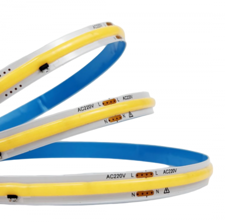 Banda LED COB 8mm alb 3000K 220v 50m/rola cu adeziv ALBASTRU [1]