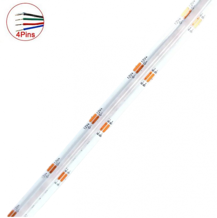 Banda LED COB A576 RGB 576led-uri/m,latime 10mm, 14W/m ,12V DC, IP20, 5m [3]