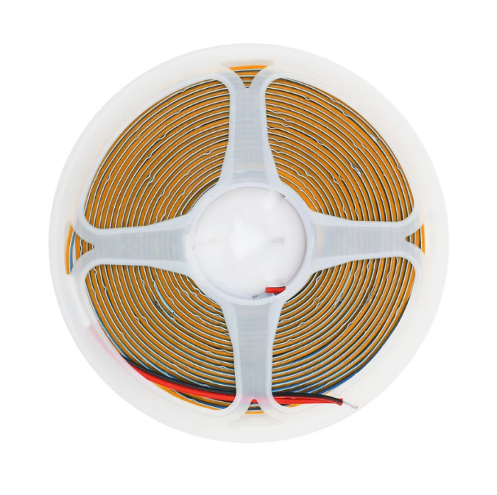 Banda LED COB alb cald 12V, 10m, 9W/m, 400 LED/m, latime 8mm, lumina continua, 3000K, Free Cut [5]