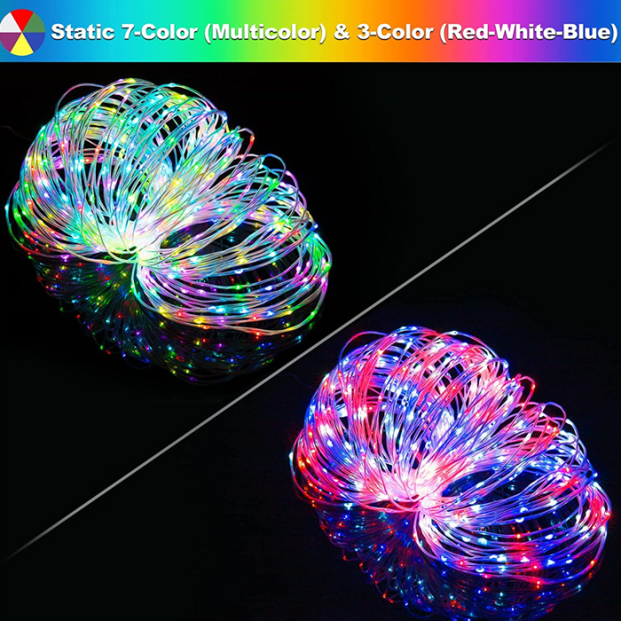 Instalatie luminoasa LED RGB smart 10m, 100 LED, control aplicatie, jocuri lumini, telecomanda 24 taste, IP65, USB 5V [5]