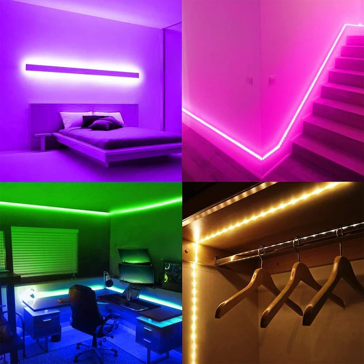 Banda led RGB 5050, 12V DC, 60LED/m, 5m, IP20 [2]