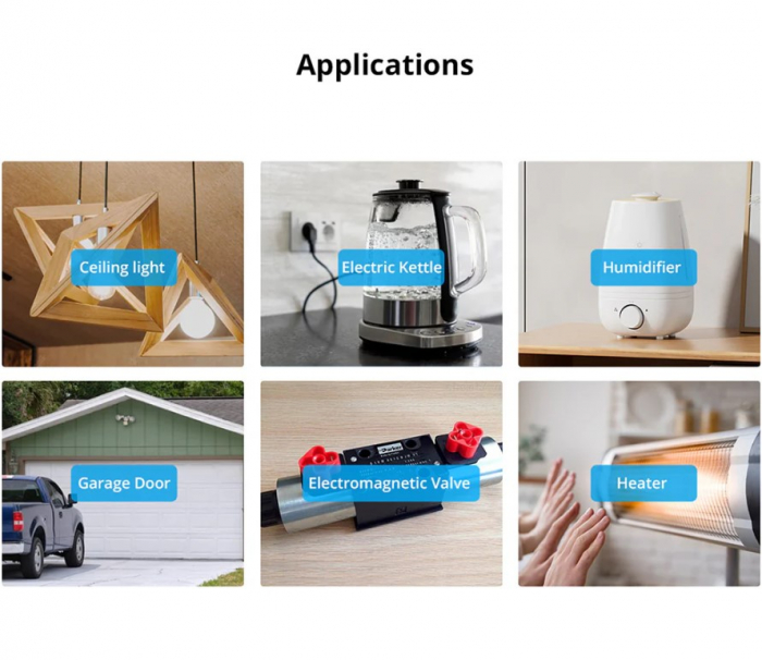 Intrerupator smart Sonoff BasicR4, Wi-Fi, 10A, 2200W, Control de la distanta, Compatibil Alexa si Google Assistant, Alb [12]