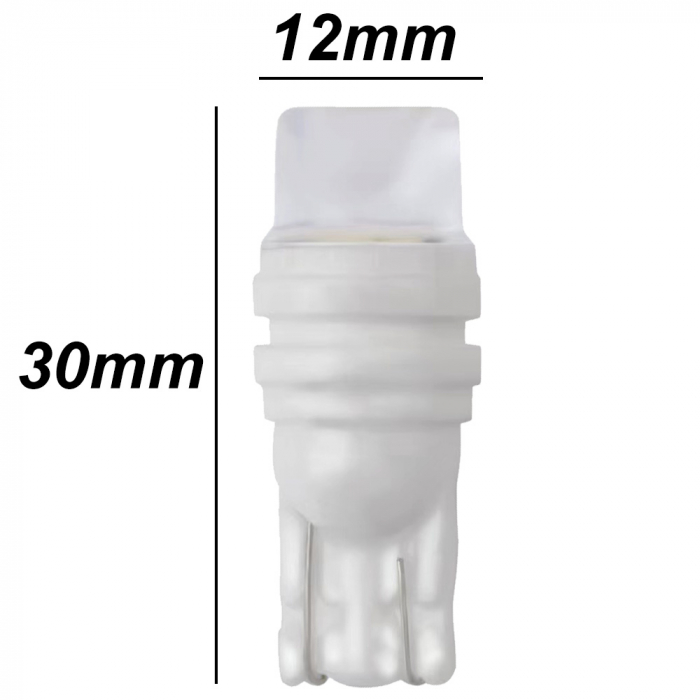 Bec auto T10 ceramic cu 3 led-uri [2]