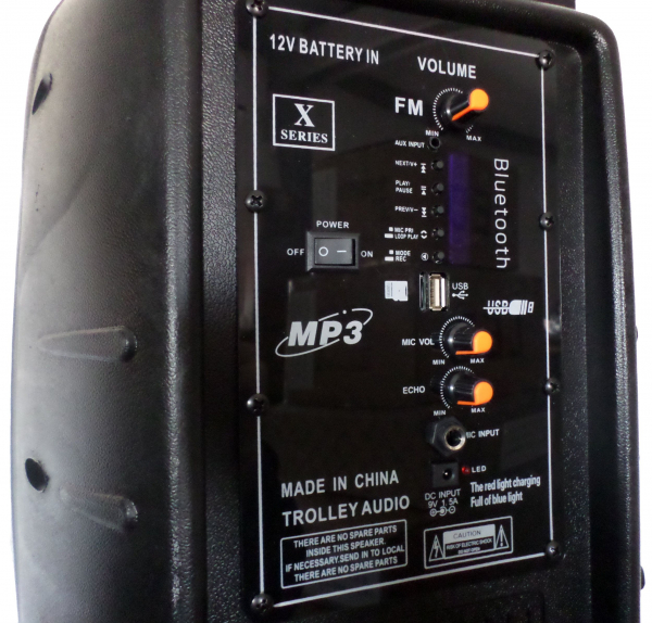 Boxa audio MP3 portabila cu amplificator si microfon wireless J-712 [2]