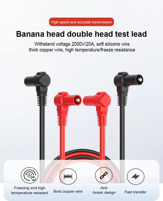 Testere 2000V 20A cu conector banana la ambele capete BST-040-JP [3]