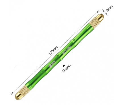 Set lame pentru reparatii electronice, BEST, BST-69A, 27 lame de precizie, maner aluminiu 13cm, verde [3]