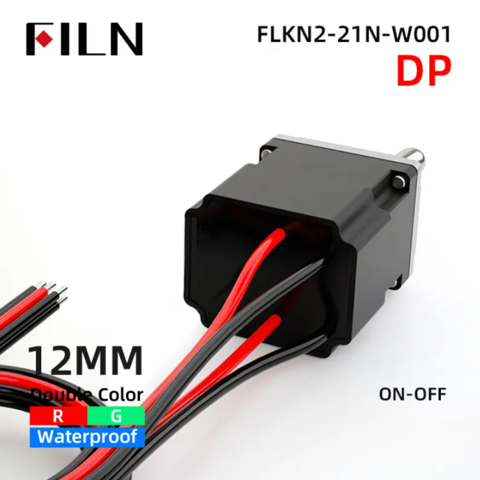 Intrerupator basculant cu mentinere, 12mm, 2 pozitii, 4 fire, ON-OFF, 20A 24VDC, SPST, IP67, MT22-FW-ENT10Z-RG [3]