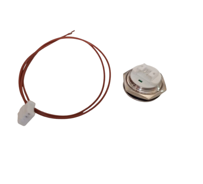 Buton Push Metalic, 12-24V DC, 19mm, fara Retinere, conector 2 fire 20cm [2]