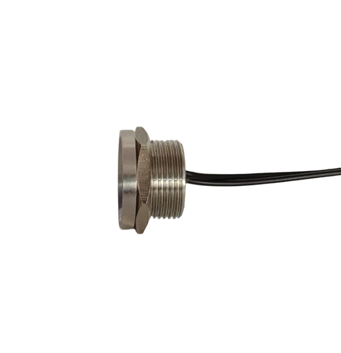 Buton tactil piezoelectric SPST, 16mm, metalic silver, NO, 12-24V DC, 0.2A, IP67, impuls (trigger) [2]