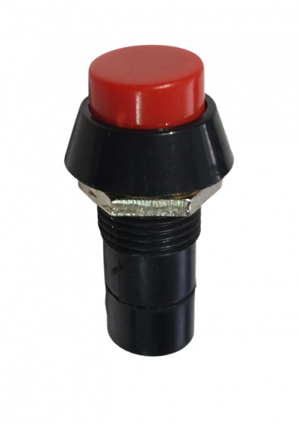 Buton rotund cu retinere cu montare pe panou OFF-ON  Rosu 12mm Plastic 250V 3A [2]