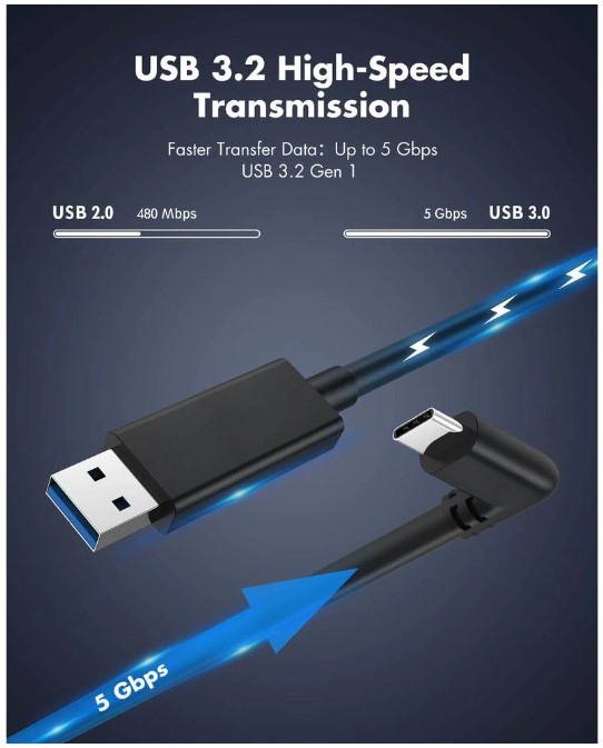 Cablu Oculus Link, Oculus, Kiwi Design, 5m, Negru [3]