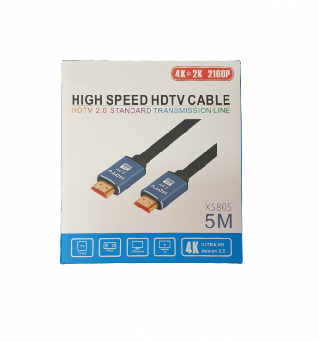 Cablu profesional 2.0 HDTV 4K negru 5m X5805 [2]