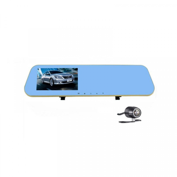 Camera auto cu DVR si display in oglinda retrovizoare universala, FullHD, aurie [3]