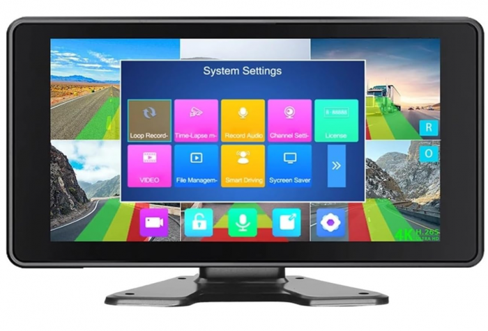 Sistem avansat de monitorizare 360° si asistenta la condus pentru vehicule de mari dimensiuni, monitor 10.1 inch, 6 x camere, 12V-24V DC, camioane, rulote [3]