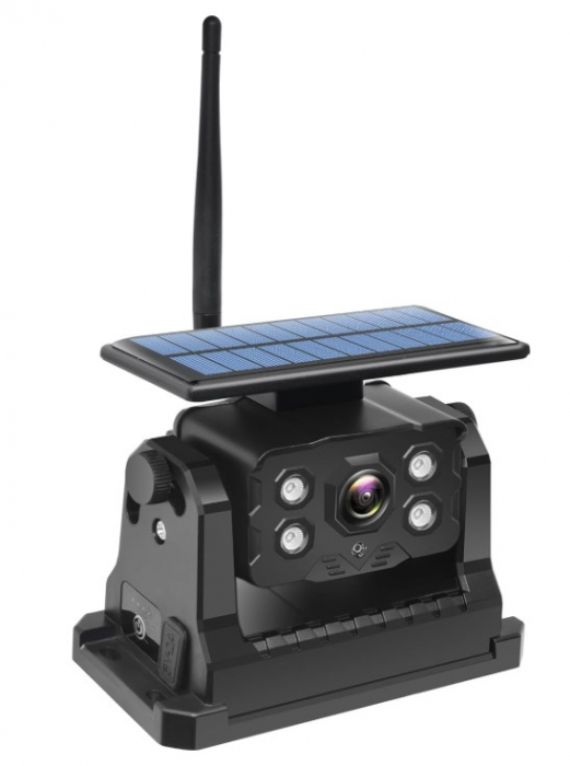 Kit DVR auto cu 1 camera WiFi cu acumulator, incarcare solara si monitor 7 inch, 12V-24V DC pentru camioane, rulote [3]